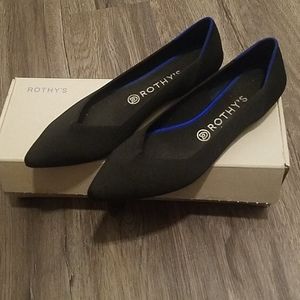 Rothys point black size 10